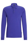 Hugo Boss Organic-cotton Polo Shirt With Embroidered Logo