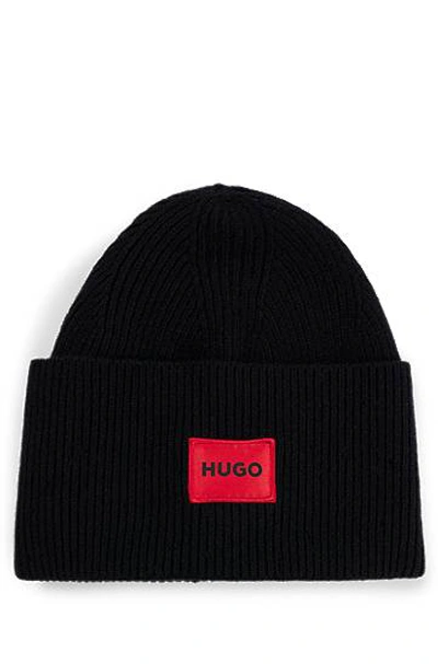 Hugo Boss Xaff Knit Hat In Black