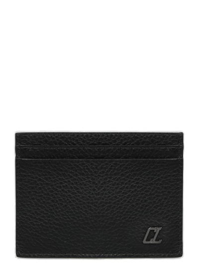 Christian Louboutin Logo Plaque Card Case In Black