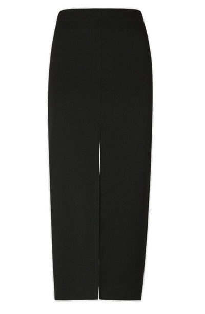 Bottega Veneta High Waist Textured Skirt In Black