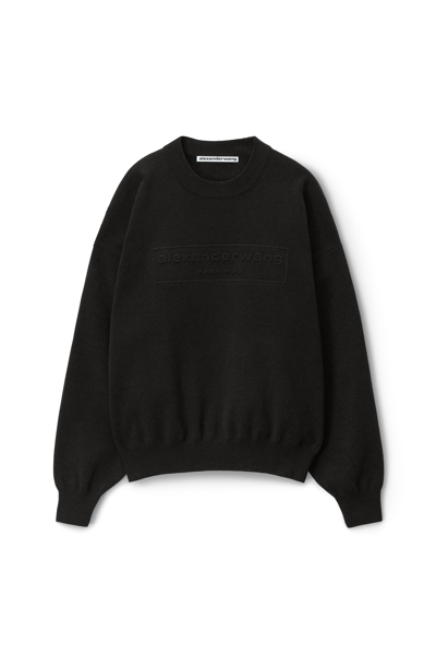 ALEXANDER WANG PULLOVER SWEATER IN SOFT RIBBED CHENILLE