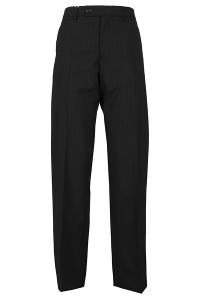 Mm6 Maison Margiela Pleated Formal Pant In Black
