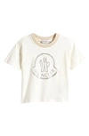 Moncler Kids' Metallic Embroidered Logo Graphic T-shirt In White