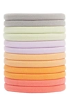 L Erickson Yoga 12-pack Ponytail Holders In Pastel