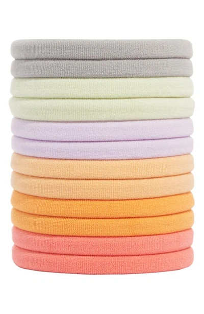 L Erickson Yoga 12-pack Ponytail Holders In Pastel