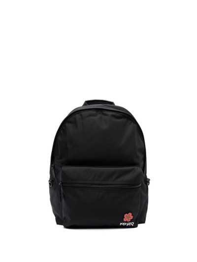 Kenzo Boke Flower Patch Backpack In Black