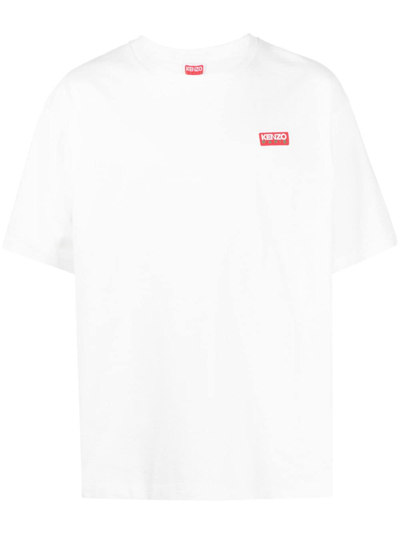 Kenzo T-shirt With Logo In 02off White