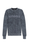 VERSACE VERSACE LOGO EMBROIDERED KNITTED JUMPER