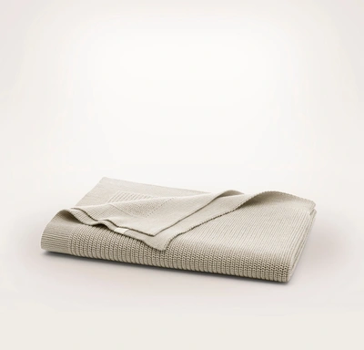 Boll & Branch Organic Ribbed Knit Baby Blanket In Heathered Oatmeal