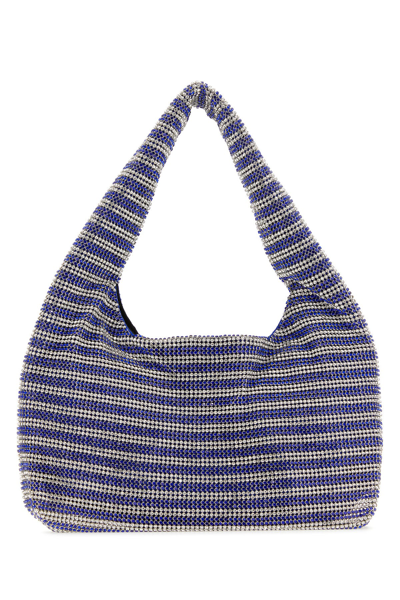 Kara Crystal-embellished Tote Bag In Blau
