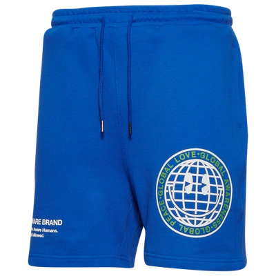 Aware Brand Mens  Globe Shorts In Blue