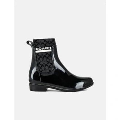 Coach Rivington Pull-on Ankle Boots In Black