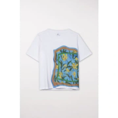 Luisa Cerano White Foulard Printed T Shirt