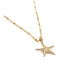 DAINTY LONDON SOLID GOLD STARFISH NECKLACE