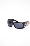 URBAN OUTFITTERS VINTAGE DRIFT RECTANGLE SUNGLASSES IN BLUE PATTERN, WOMEN'S AT URBAN OUTFITTERS
