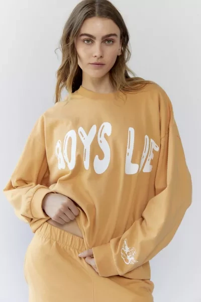 Boys Lie Redwood Crewneck Sweatshirt In Orange