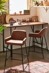 URBAN OUTFITTERS SPENCER FAUX LEATHER COUNTER STOOL IN BROWN AT URBAN OUTFITTERS