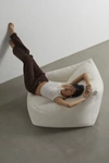 Urban Outfitters Cooper Velvet Bean Bag Chair In Ivory