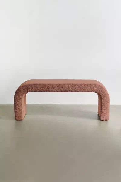 Urban Outfitters Sienna Boucle Bench In Red