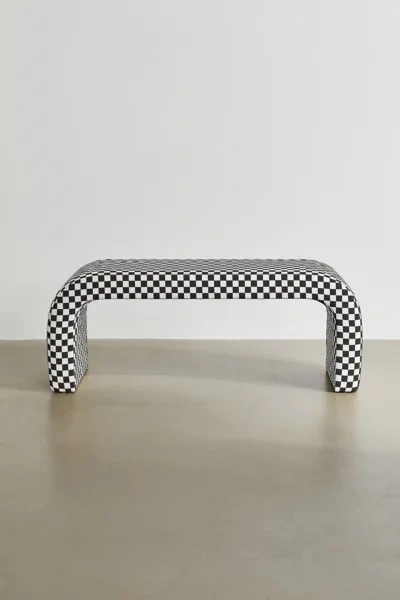 Urban Outfitters Sienna Checkered Bench In Black