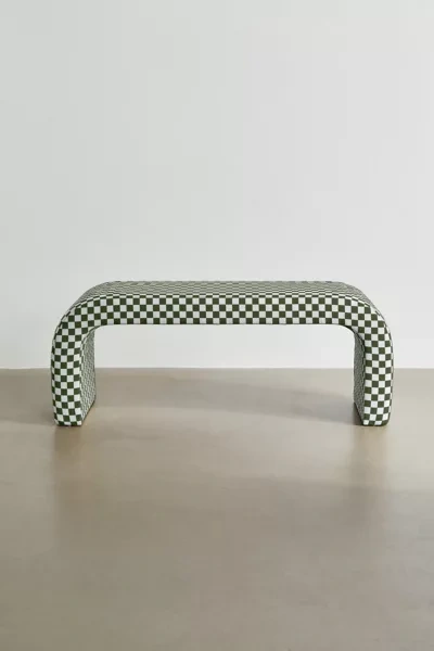 Urban Outfitters Sienna Checkered Bench In Blue