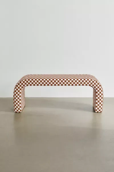 Urban Outfitters Sienna Checkered Bench In Black