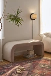 Urban Outfitters Sienna Velvet Bench In Ivory