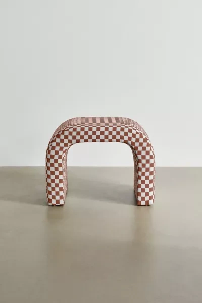Urban Outfitters Sienna Checkered Stool In Red