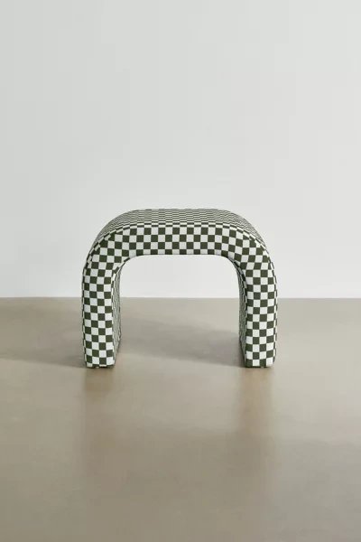 Urban Outfitters Sienna Checkered Stool In Green