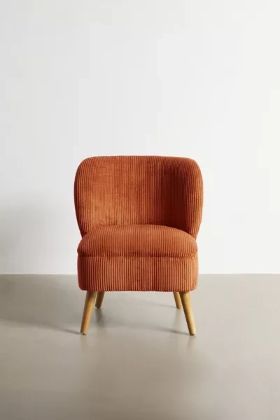 Urban Outfitters Bria Corduroy Chair In Rust