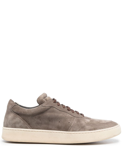 Officine Creative Low-top Leather Sneakers In Green