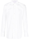 Tom Ford Broadcloth Button Long Sleeve Shirt In White