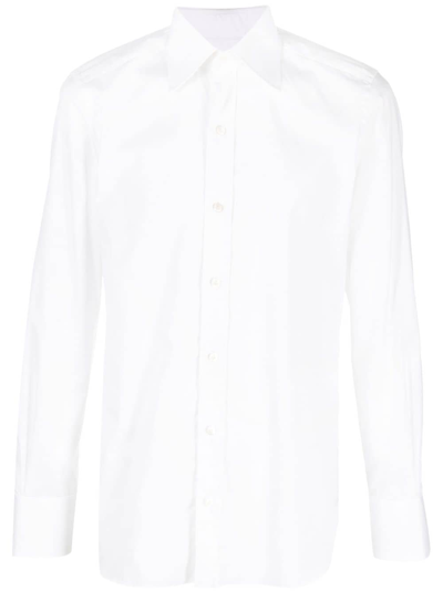Tom Ford Long-sleeve Cotton Shirt In White