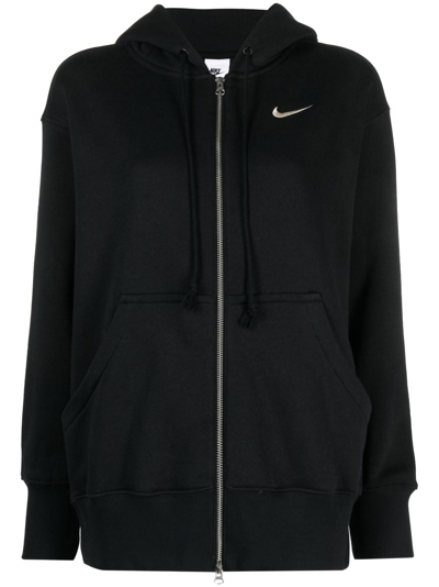 NIKE PHOENIX LOGO-EMBROIDERED ZIP-UP HOODIE