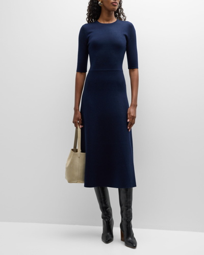 Gabriela Hearst Seymore Dress In Dark Navy