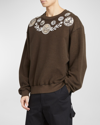 Dolce & Gabbana Coin Print Cotton Sweatshirt In Medium Brown