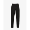 Carhartt Wip Mens Black Single-knee Straight-leg Regular-fit Organic-cotton Trousers