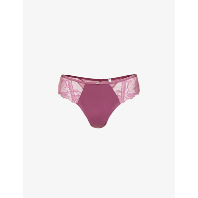 Chantelle Lace Orangerie Tanga In 01y Tannin