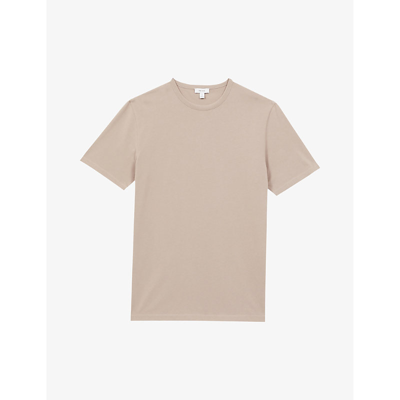 Reiss Mens Mink Melrose Regular-fit Cotton-jersey T-shirt