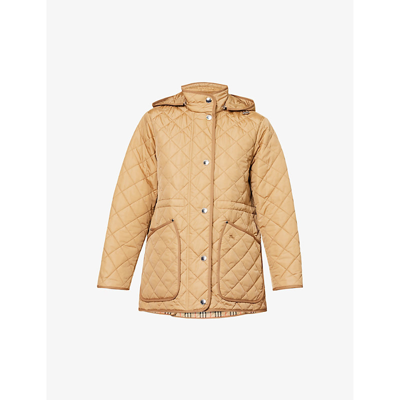 Burberry Roxbugh Quilted Hooded Jacket In Archive Beige