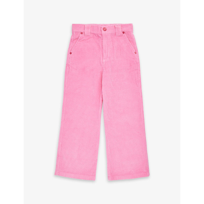 Marc Jacobs Kids' Cotton Corduroy Trousers In Pink