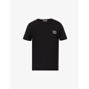 Valentino Mens Black Vlogo Brand-embroidered Cotton-jersey T-shirt