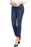 Nydj High Waist Fray Ankle Crop Slim Bootcut Jeans In Facade