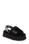 Ugg Disco Genuine Shearling Slingback Slipper In Black