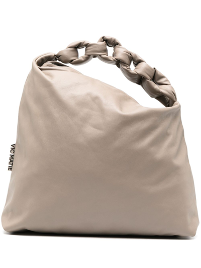Vic Matie Chain-strap Leather Shoulder Bag In Neutrals