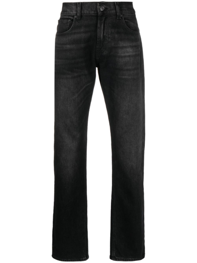 7 For All Mankind `slimmy Tapered Stretch Tek Idealist` Jeans In Black  