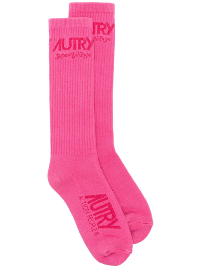 Autry Supervintage Socks In Fuchsia