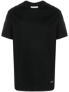 Jil Sander Logo-plaque Jersey-knit T-shirt In Black