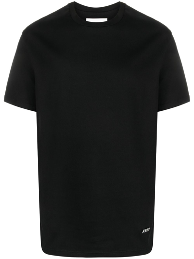 Jil Sander Logo-plaque Jersey-knit T-shirt In Black