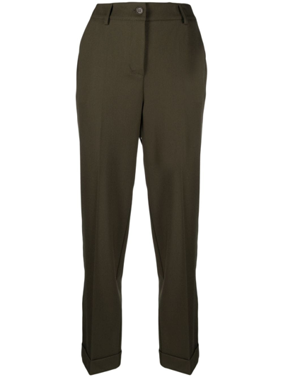 P.a.r.o.s.h High-waisted Tailored Trousers In Green